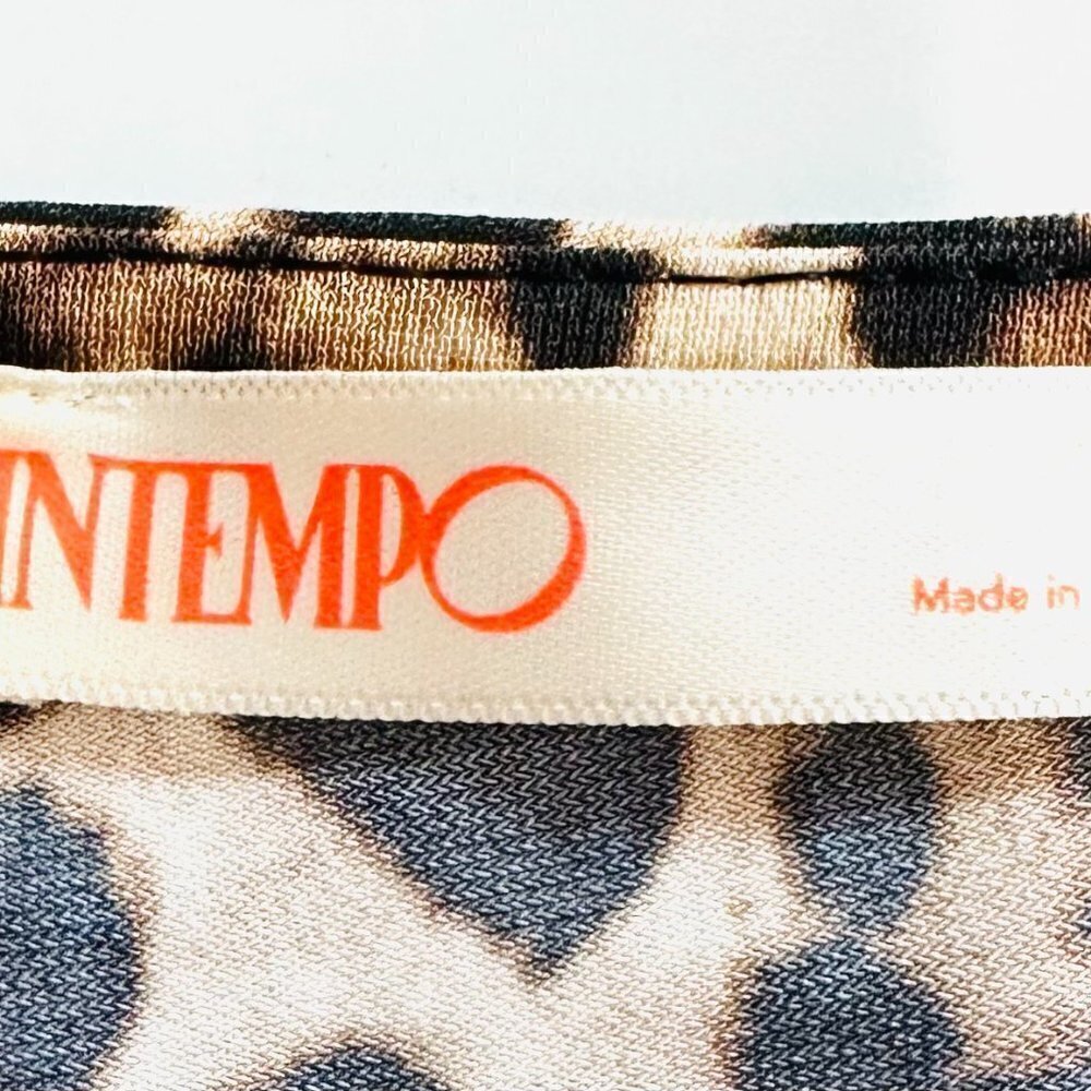 NWT INTEMPO Women Long Sleeve Leopard Print Thong Bodysuit Top Shirt Plus Sz 3X - Picture 11 of 13